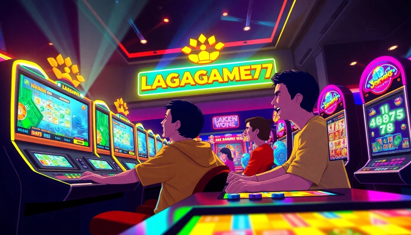 LAGAGAME77 players enjoying an exciting online gaming experience with vivid graphics.