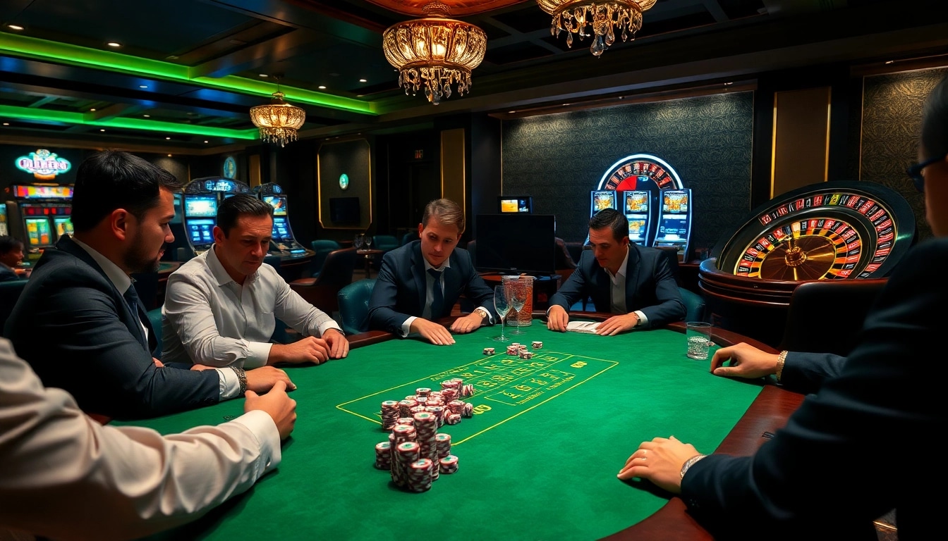 Experience thrilling gaming at QH88 with vibrant casino tables and high-stakes poker action.