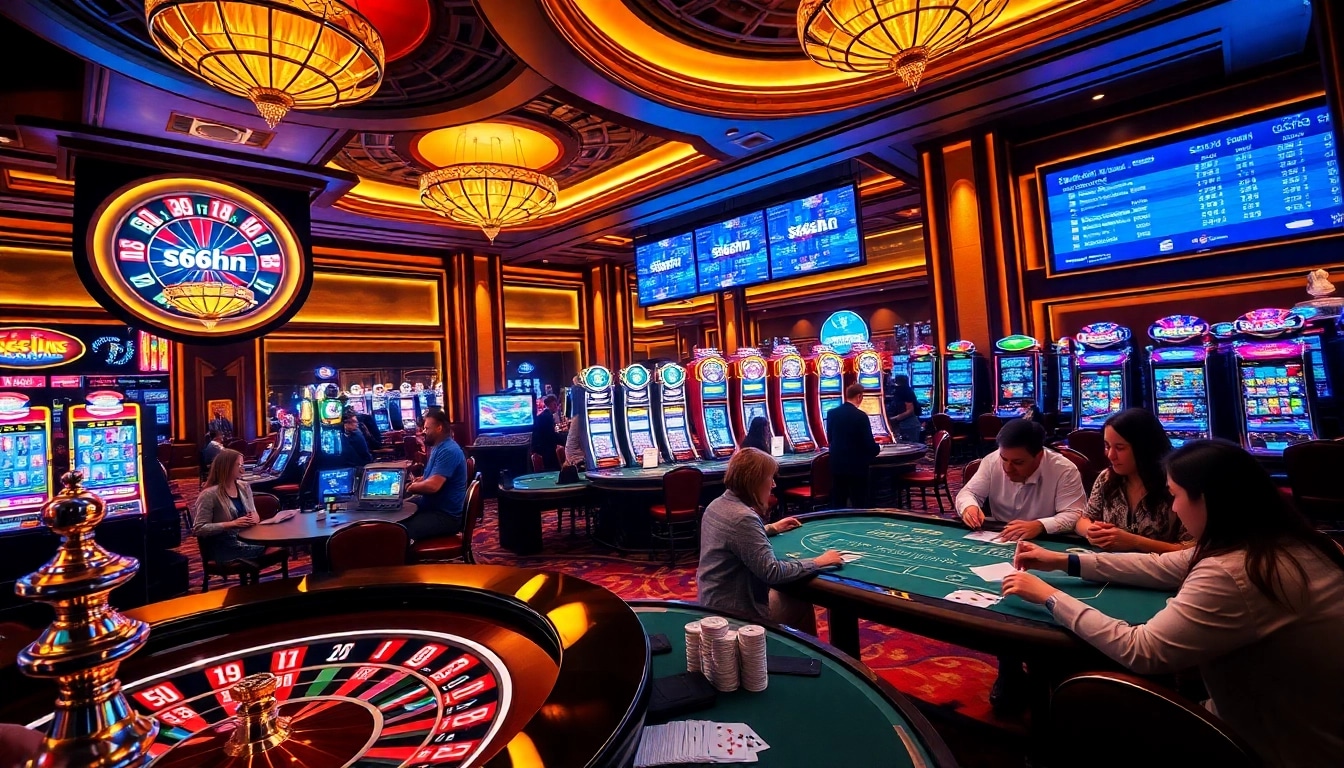 Experience the excitement of gambling at s666hn.com with vibrant casino visuals.