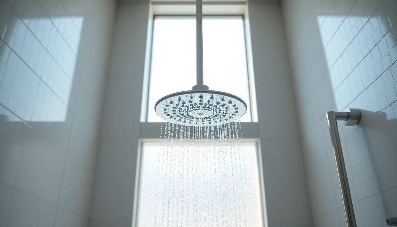 Experience elegant showers with a luxurious rainfall feature in a modern bathroom setting.