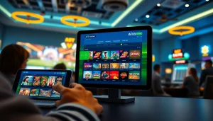 Engaging AF88 betting platform displayed on devices, showcasing exciting games and a user-friendly interface.