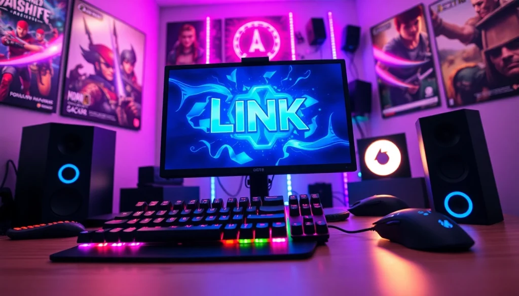 Tampilkan antarmuka permainan link gacor unogg game di setup gaming yang modern dan menyenangkan.