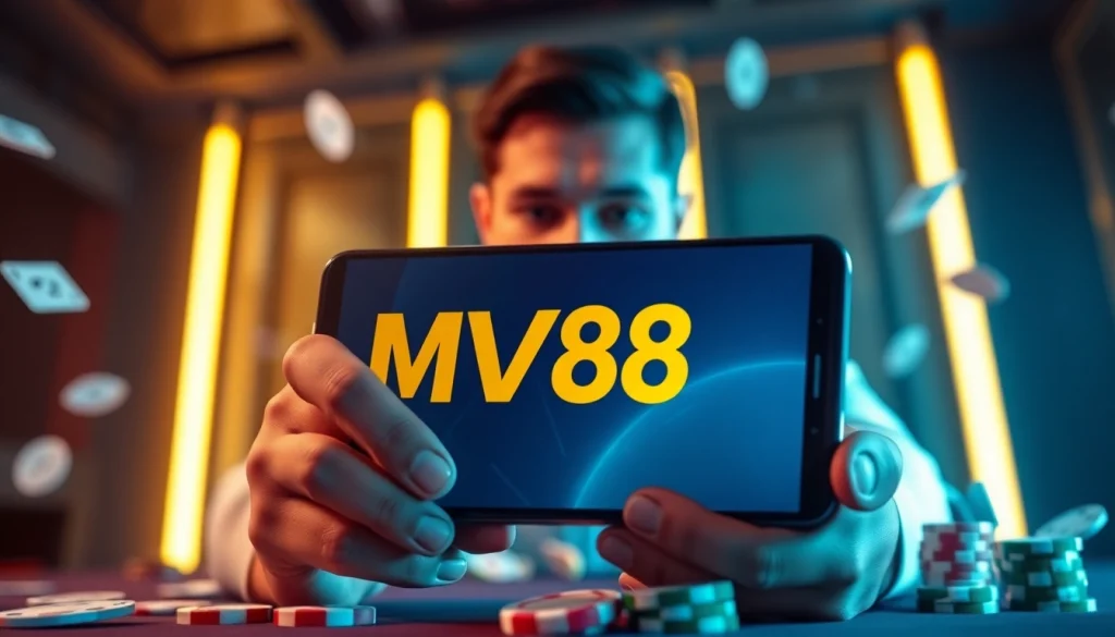 Experience MV88 gaming app interface with innovative design and engaging gameplay.