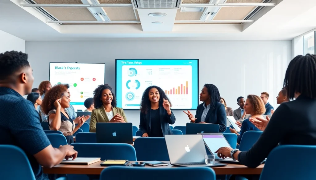 Bet on Black entrepreneurs passionately pitching innovative ideas in a vibrant pitch setting.