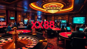 Experience the thrill of gambling at XX88 casino with vibrant tables and exciting games.