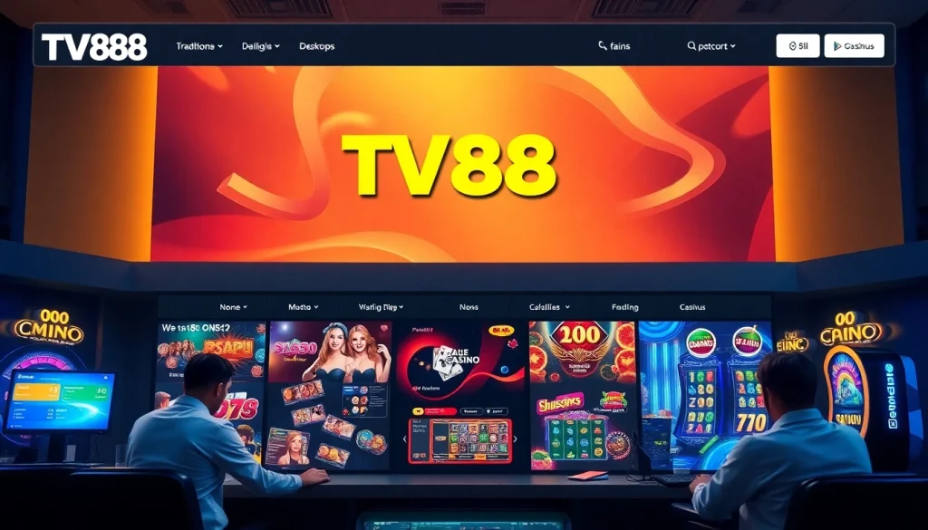Experience the vibrant and user-friendly interface of TV88's online gambling platform.