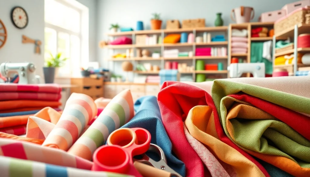 Katoen stoffen in verschillende kleurtinten, perfect voor creatief naaien.