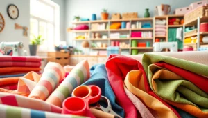 Katoen stoffen in verschillende kleurtinten, perfect voor creatief naaien.