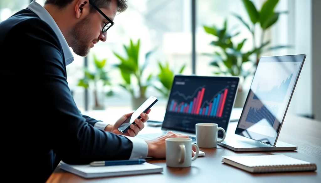 Analyze best smm panel performance with a digital marketing expert in a modern office.