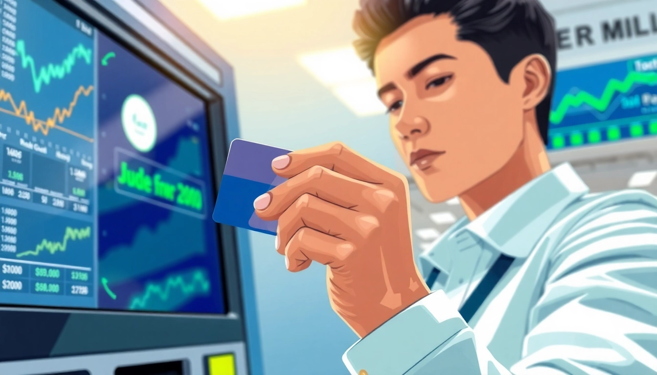 카드 한도 현금화 과정에서 신용카드를 사용하는 모습