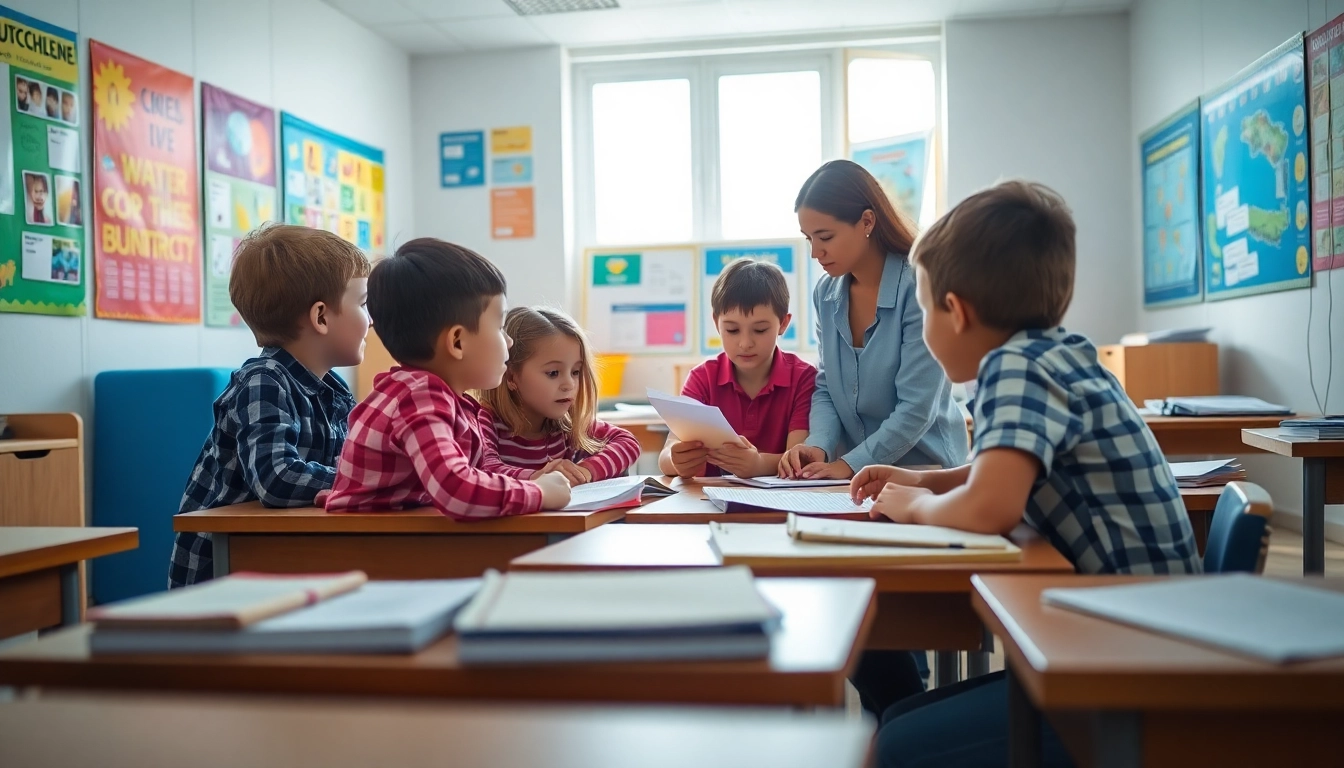 Students engaging in collaborative activities to enhance their understanding of Education concepts.