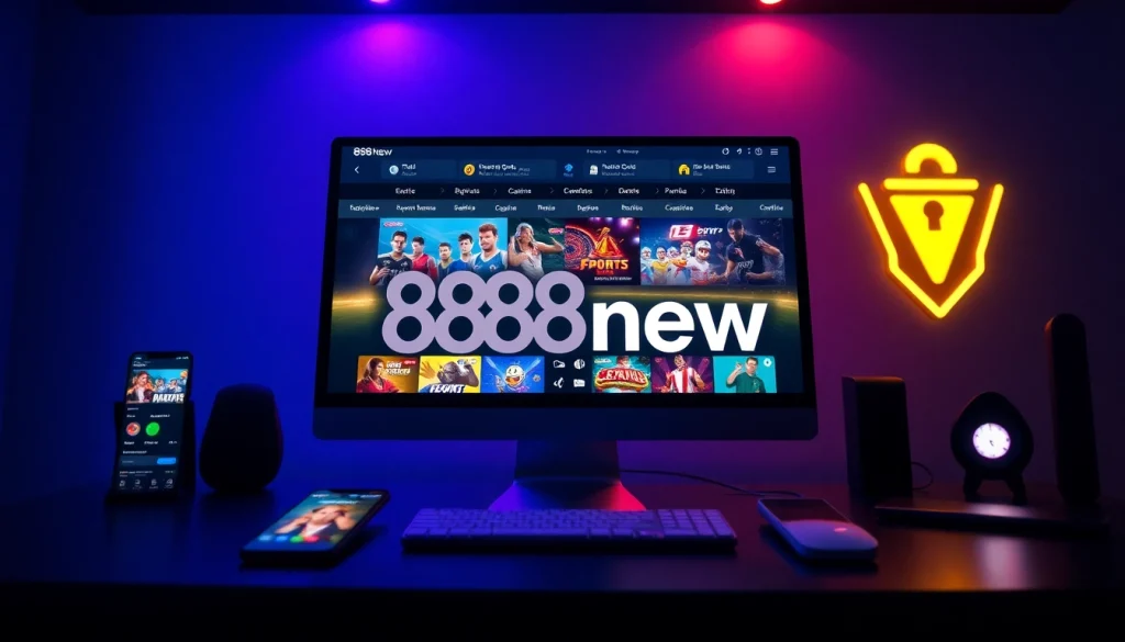 Experience the vibrant and secure interface of 888new, the top online gambling platform.