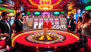 Excited players at the roulette table in a luxurious casino, inspired by rr88.com.