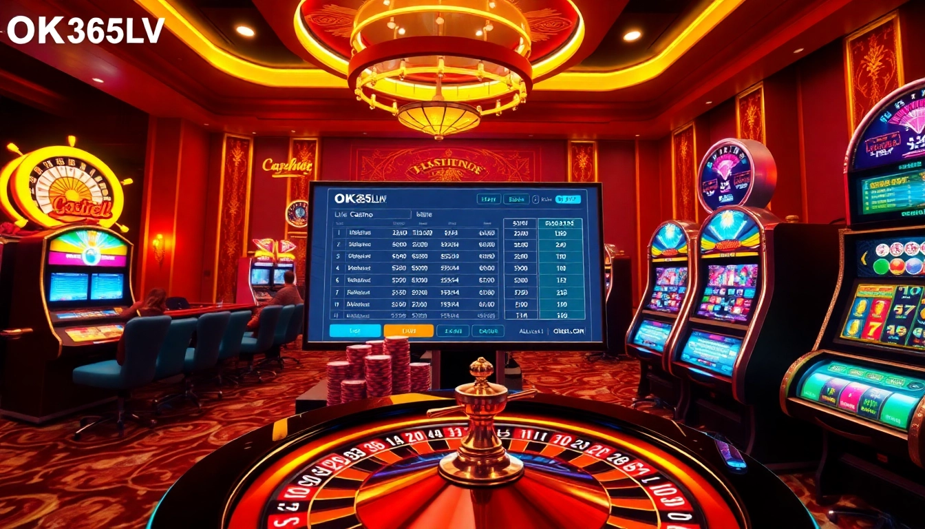Exciting online gaming experience at OK365LV.COM with vibrant casino visuals.