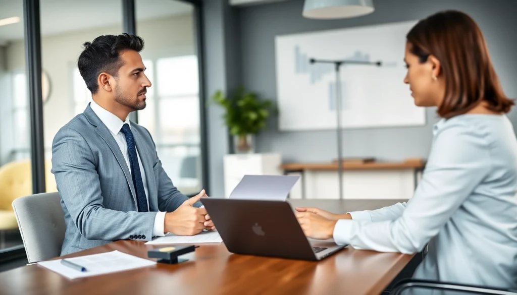 Consulenza professionale che rappresenta il Servizio della Clinica del Debito con documenti finanziari e un consulente.