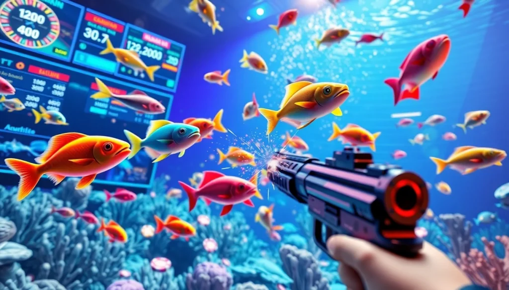 Capturing the excitement of game bắn cá đổi thưởng with dynamic fish shooting and vibrant visuals online.