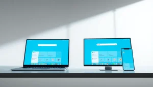 Explore the intuitive interface of 搜狗浏览器 on various devices, emphasizing user-friendly design.
