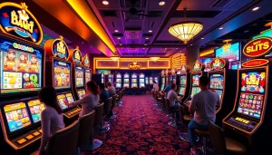 Kode4d slot players enjoying an exciting gaming experience in a vibrant online casino setting.