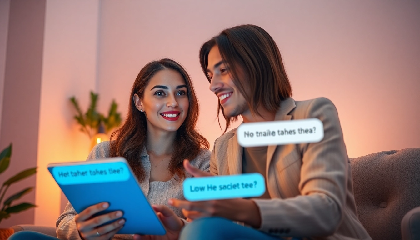 Engaging scene of sex chat AI interactions with avatars in a cozy digital environment