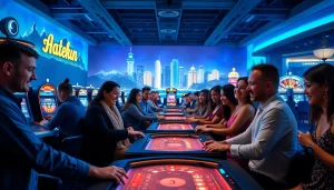 Explore online casinos for British Columbia with an engaging gaming scene and players enjoying the experience.