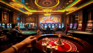 Play exciting games at trang uu88 with vibrant online casino visuals and engaging gambling scenes.