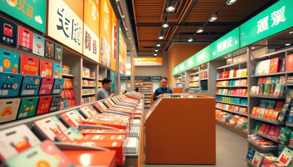 다양한 상품권카드를 현대적인 소매 환경에서 선보이며, 다채로운 디자인과 모바일 결제 옵션을 특징으로 합니다.