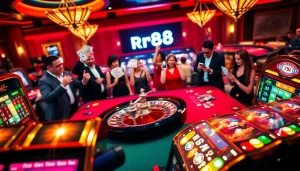 Players enjoying rich rewards at rr88 com with vibrant casino games and engaging slots.