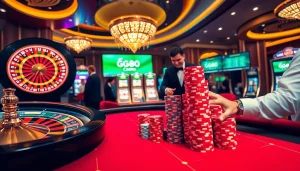 Engaging in thrilling casino games at https://gg88.wales/, featuring roulette and vibrant slot machines.