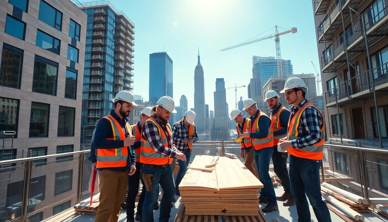 New York City General Contractor team working on a high-end residential project.