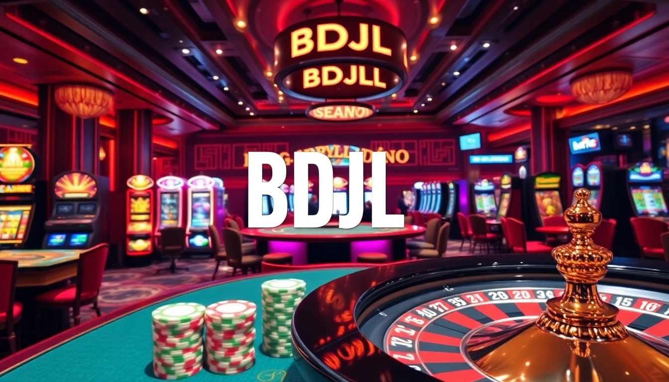 Engaging scene of professional gaming tables and vibrant casino atmosphere showcasing BDJL excitement.