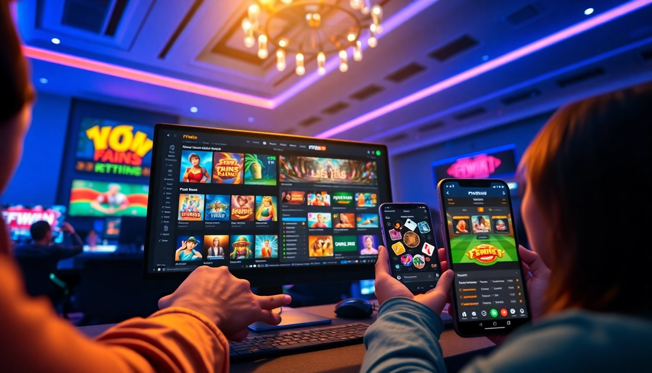 Experience FFWIN's engaging online betting platform with slots, poker, and sports in action.