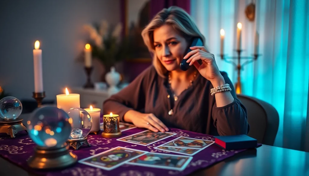 タロットカードを使って電話占い 当たるの相談を提供する占い師