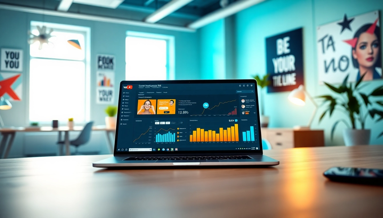 Boost engagement with insights from a youtube smm panel in a vibrant digital workspace.
