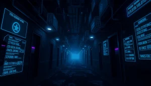 Discover the hidden wiki with a digital art representation of the dark web's interconnected .onion links.