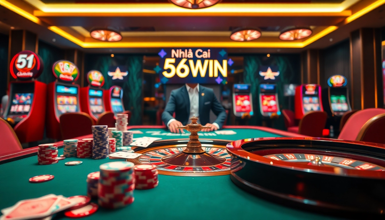 Experience the excitement at Nhà Cái 56WIN with vibrant casino games and professional dealers.