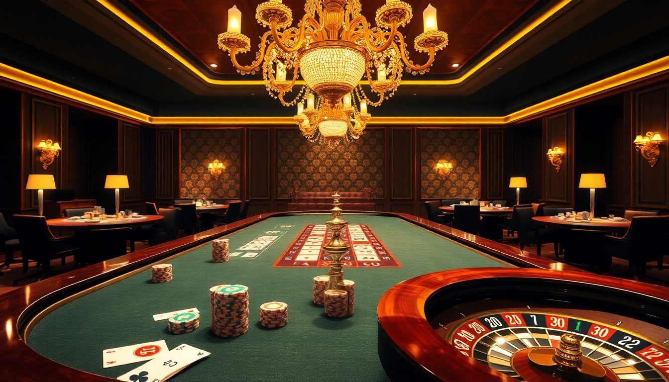Players enjoying high-stakes poker at Hi88's luxurious casino table