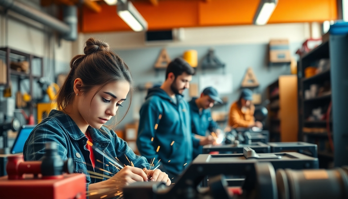 Students engage in hands-on learning at a Trade School knoxville Tn.