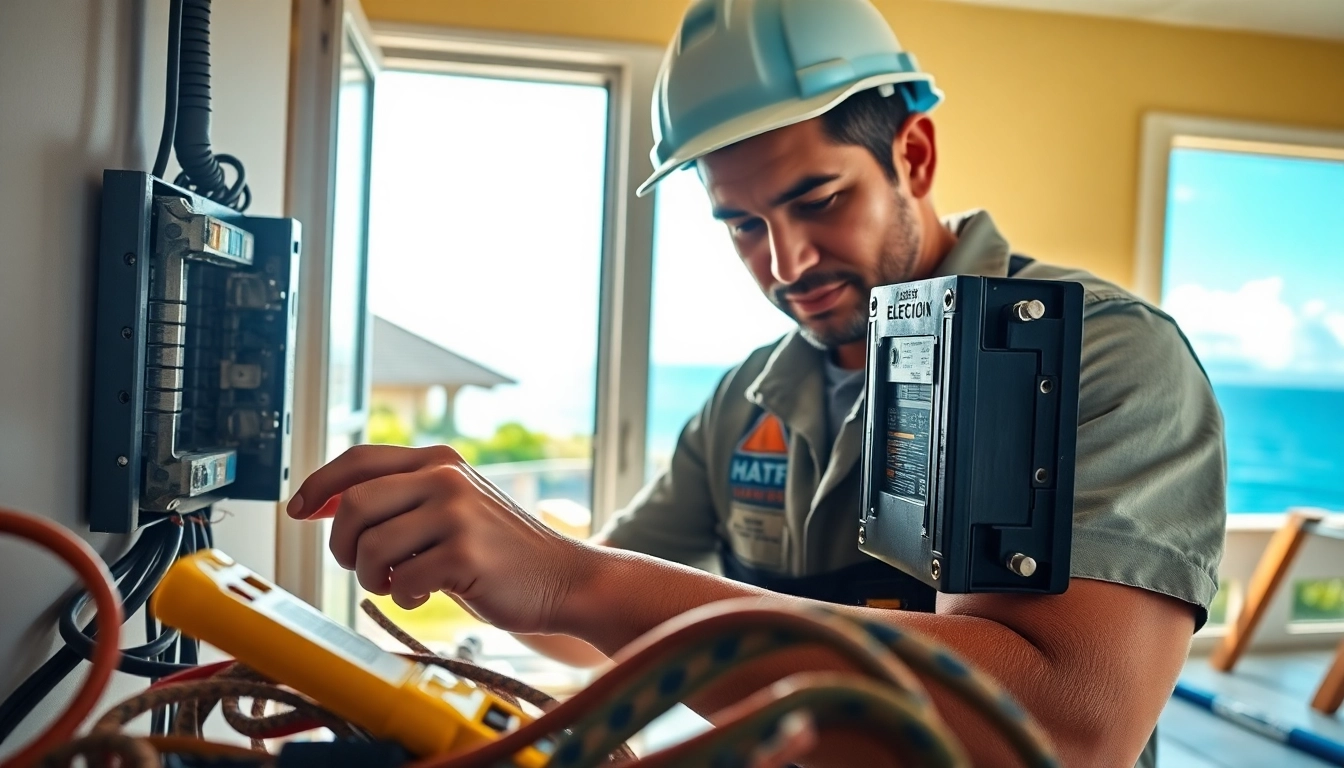 Hands-on electrician apprenticeship hawaii in action, showcasing skill and dedication.