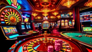 Experience the excitement of Luckywin casino games with vibrant tables and thrilling gambling action.
