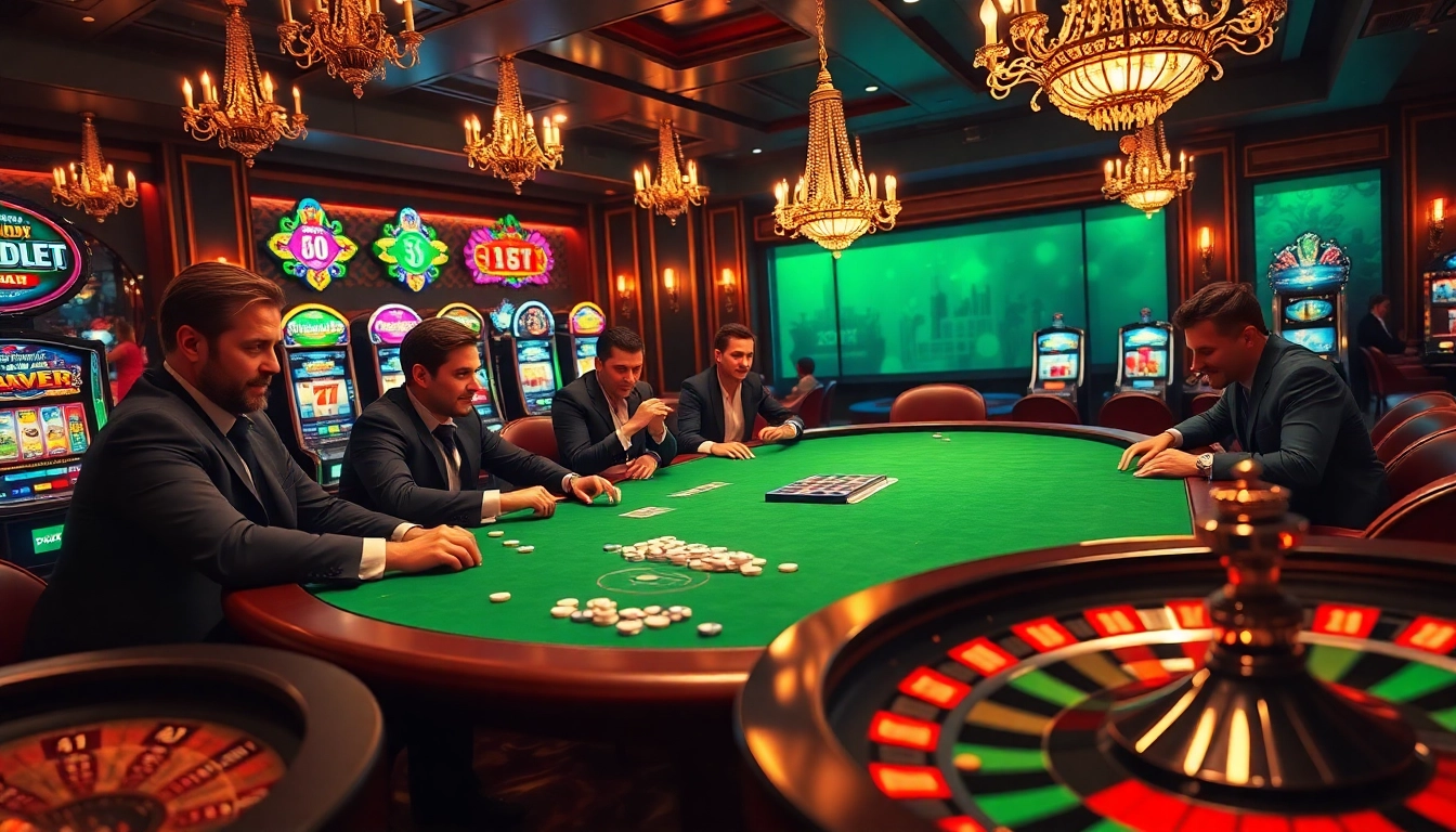 Experience high-stakes action with apk jaya at a luxurious casino poker table.