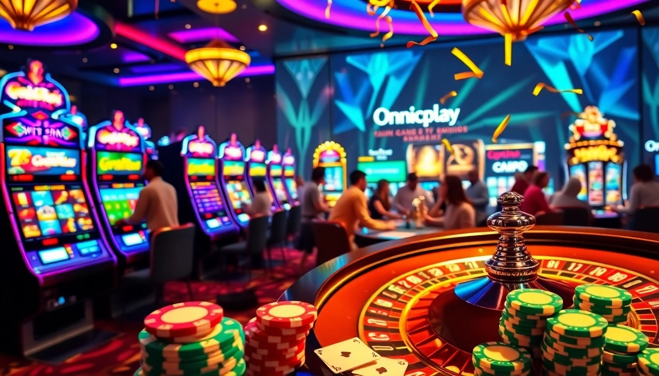 Experience the thrill of Onicplay at a vibrant casino with slots and roulette.