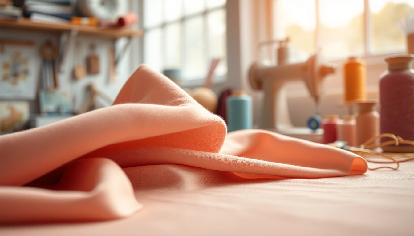 Verken stretch katoen met prachtig design en textuur in een creatieve omgeving.