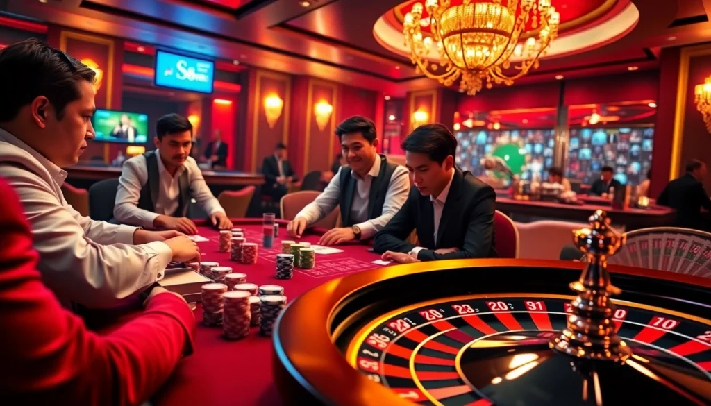 Experience the thrill of gambling with nhà cái S8 in a luxurious casino setting.