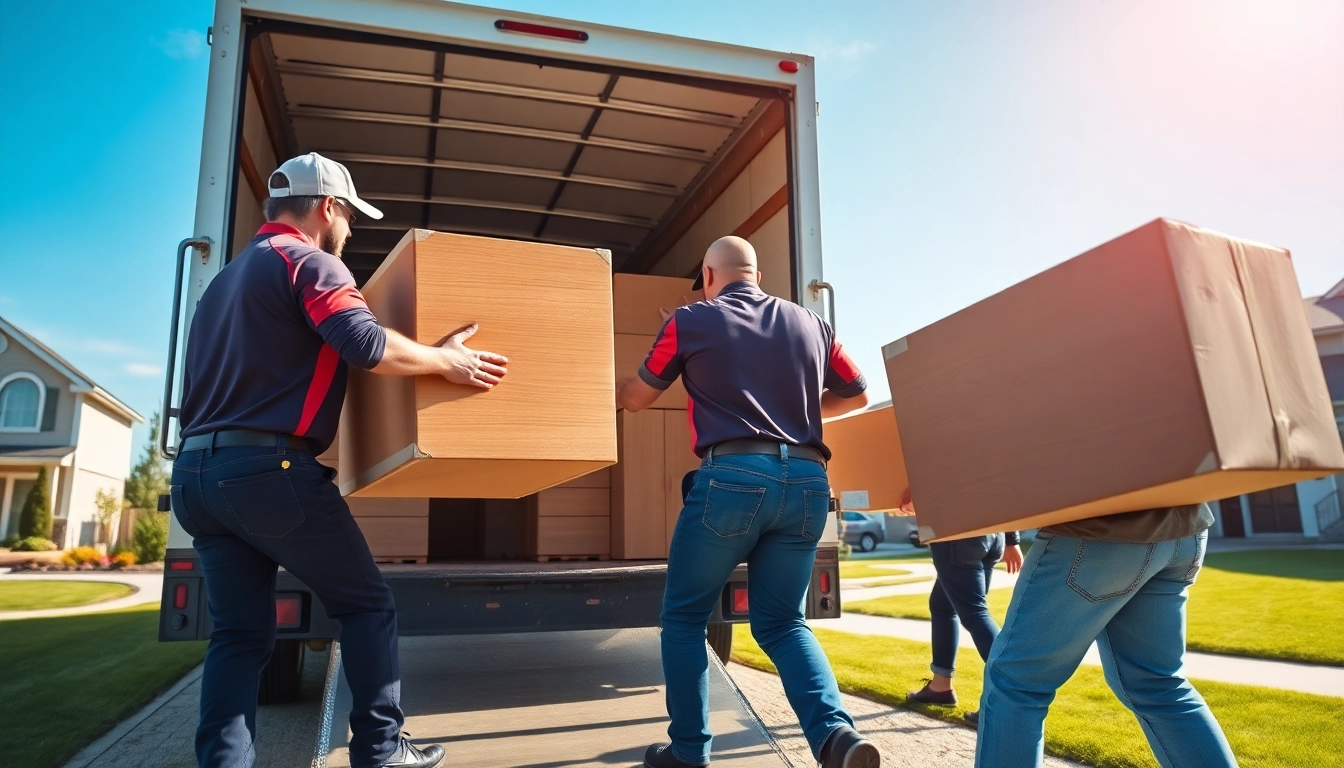 Skilled home movers expertly loading furniture into a truck, showcasing professionalism and teamwork.