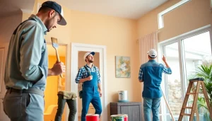 Professional painters at work showcasing vibrant colors and high quality services for Painting Companies.