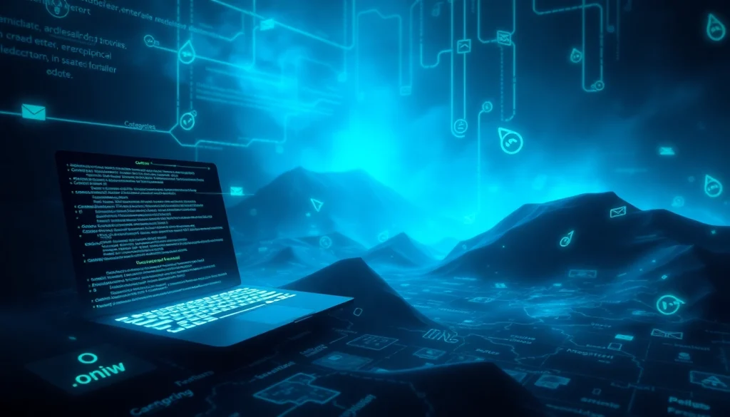 The hidden wiki directory showcasing .onion links on a glowing digital interface.