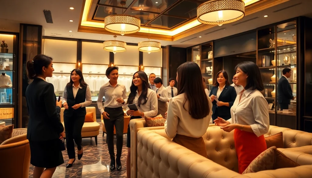 Suwon shirt room interior featuring elegant managers and upscale decor.