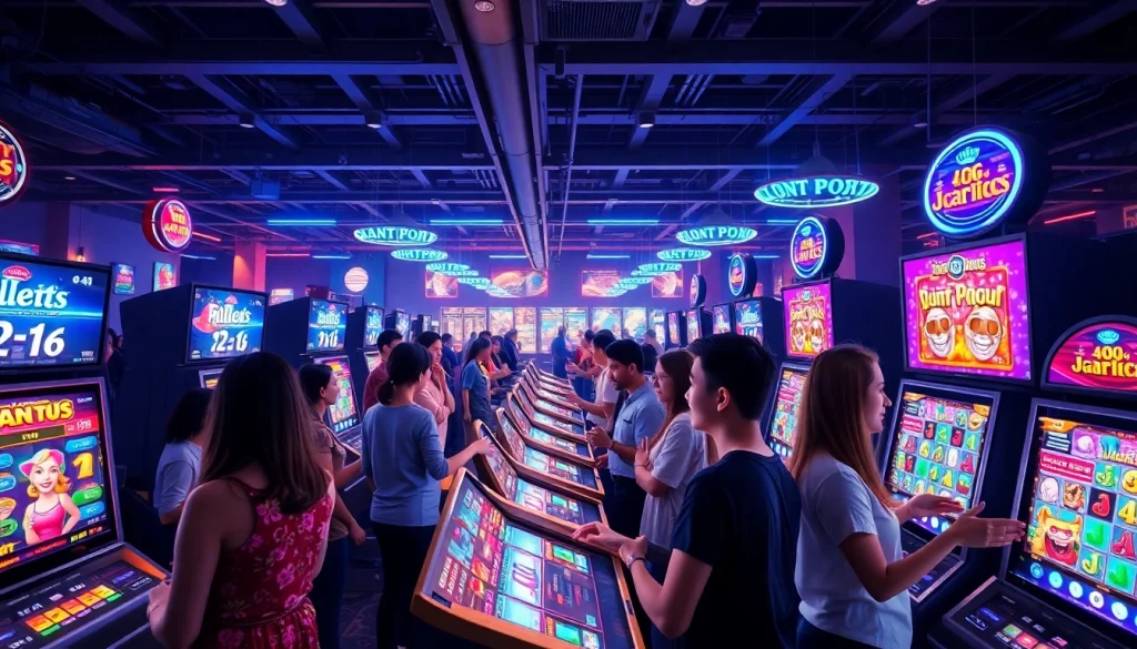 Exciting online gambling scene with ulat123 link interface and diverse players.