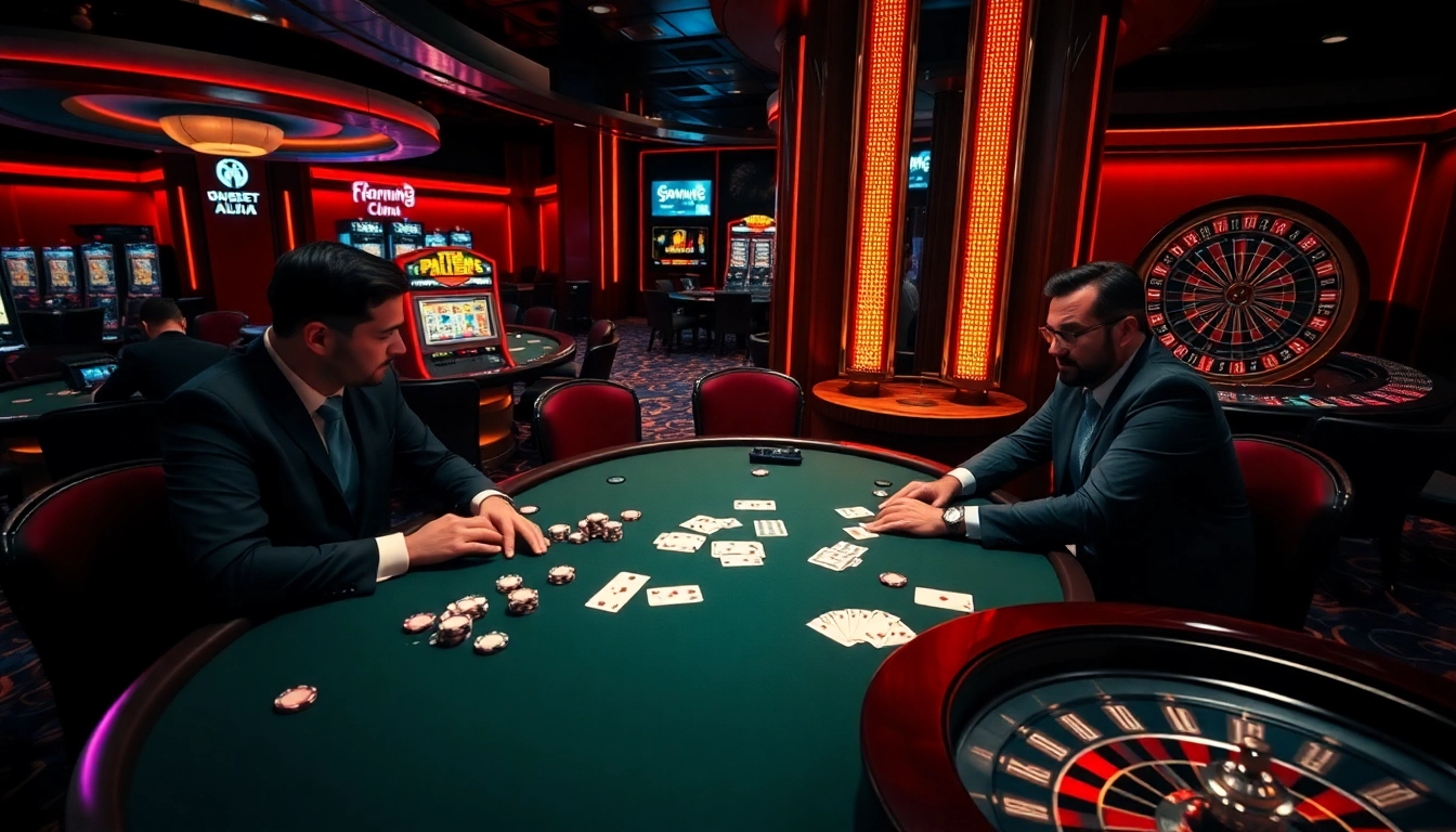 Watch players strategize at the poker table in a luxurious casino atmosphere, highlighting 888new's thrilling gaming experience.