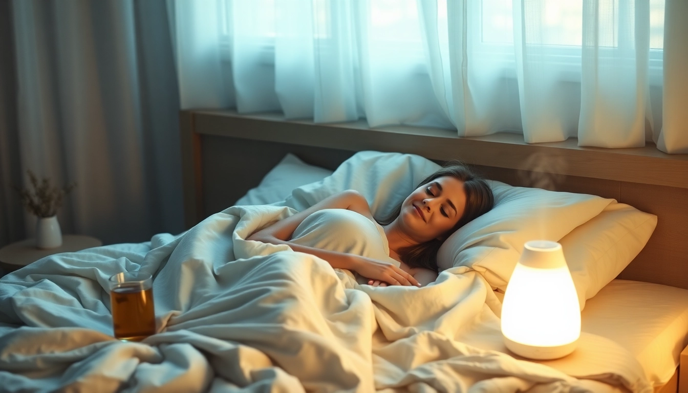風邪を一晩で治す方法の効果的な方法を、リラックスと回復を促す居心地の良い寝室のシーンと共に